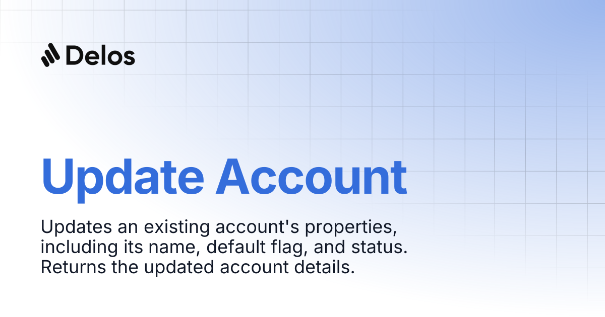 Update Account | Delos